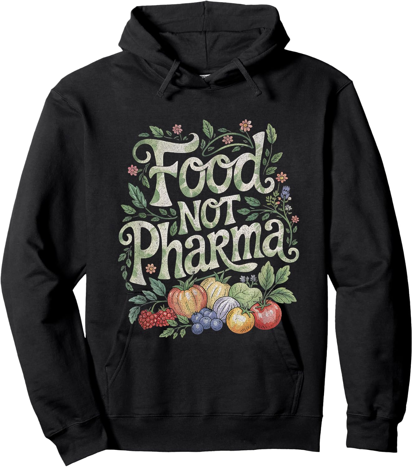 Farmer Plants Are Medicine Farmacist Food Not Pharma Hoodie - Hoodie | Black
