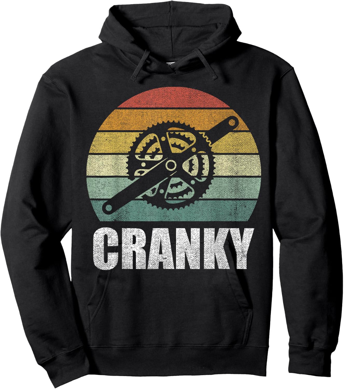 Vintage Retro Bicycle Cranky Gifts For Cycling Lovers Cranky Hoodie - Hoodie | Black