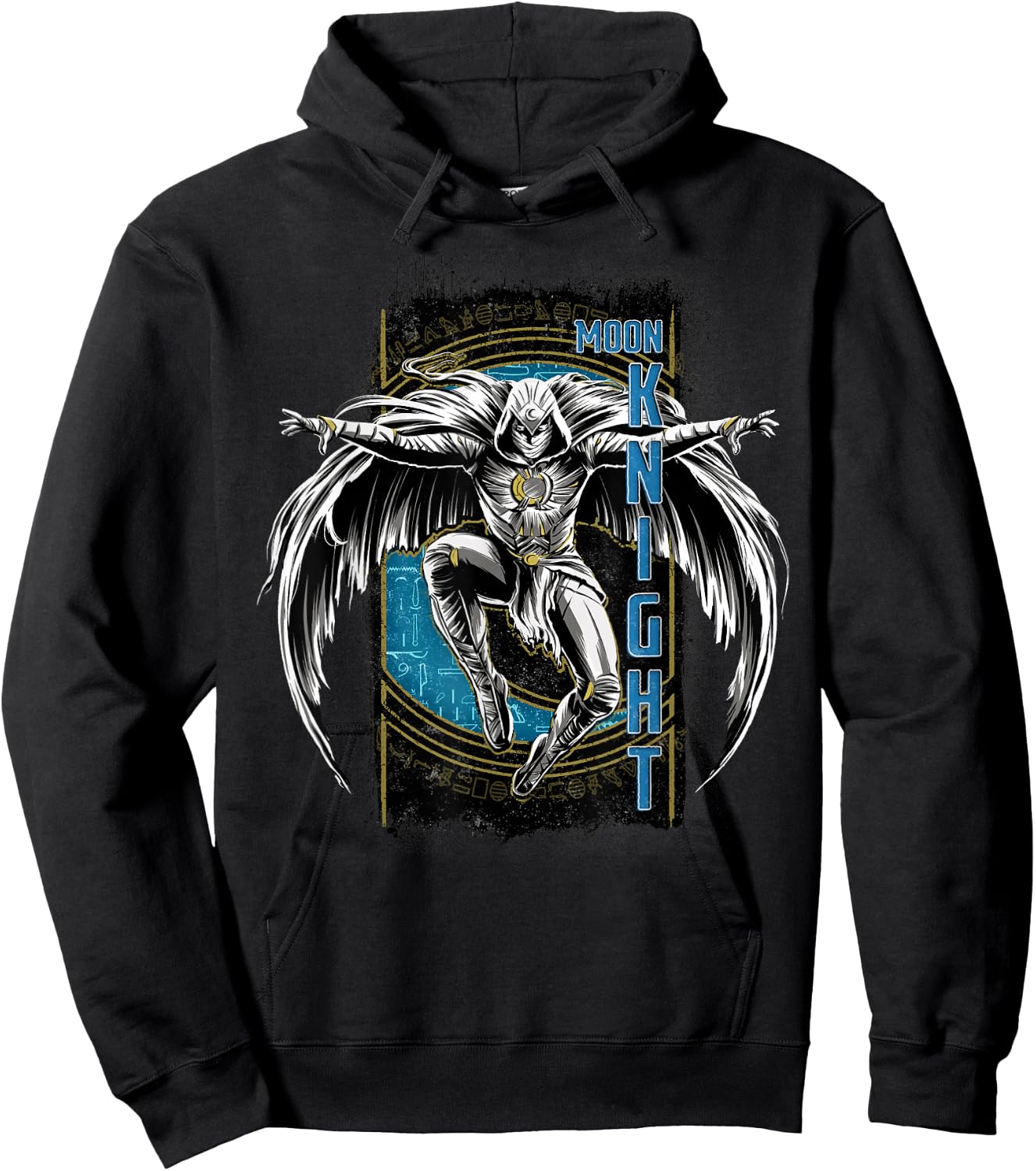 Marvel Moon Knight Egyptian Hieroglyphs Jump Hoodie - Hoodie | Black