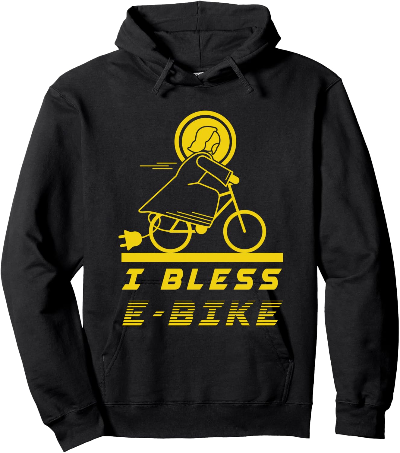 I Bless Jesus Christ E-Bike Bicycle Bike Sports Gift Hoodie - Hoodie | Black