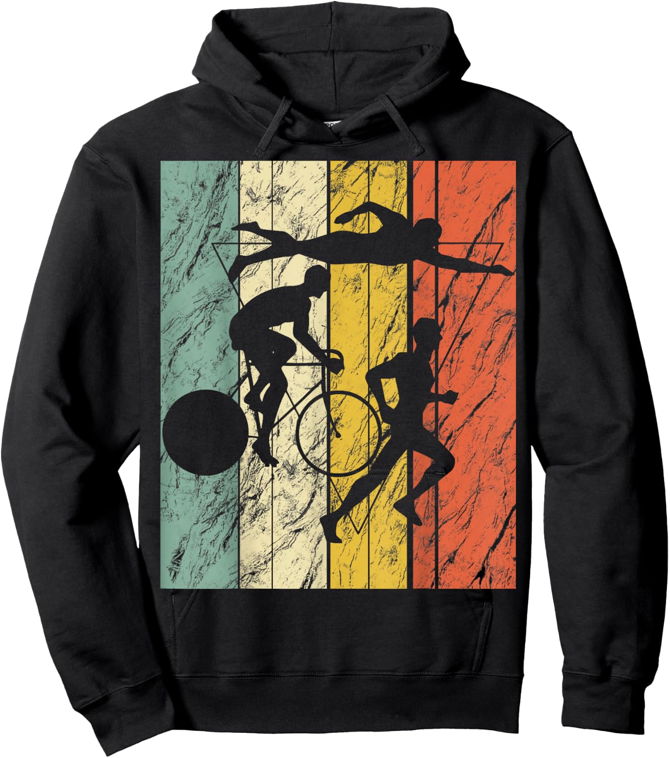 Swim Bike Run Triathlon Gear Hoodie - Hoodie | Black