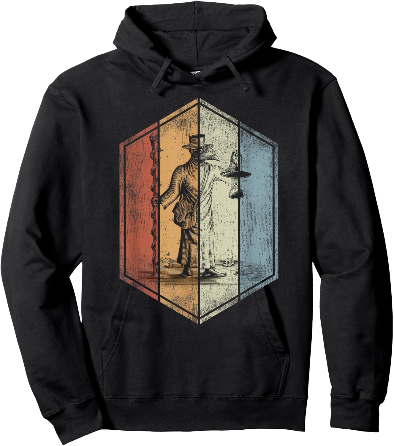 Plague Doctor Retro Vintage Style Hoodie - Hoodie | Black