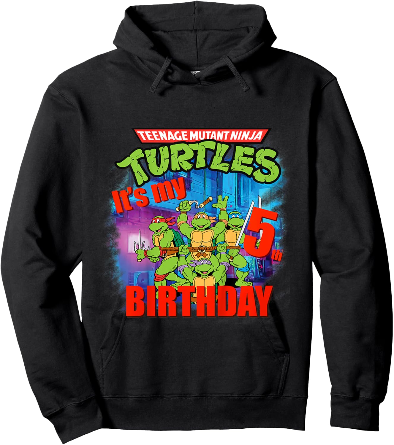 Mademark x Teenage Mutant Ninja Turtles - Original Teenage Mutant Ninja Turtles fifth Birthday 5 Hoodie - Hoodie | Black