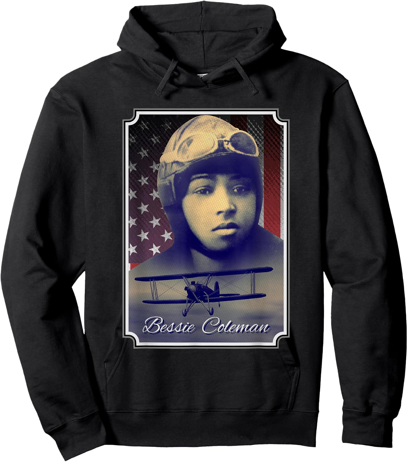 Bessie Coleman Aviation Pioneer Historic Black Pilot Hoodie - Hoodie | Black