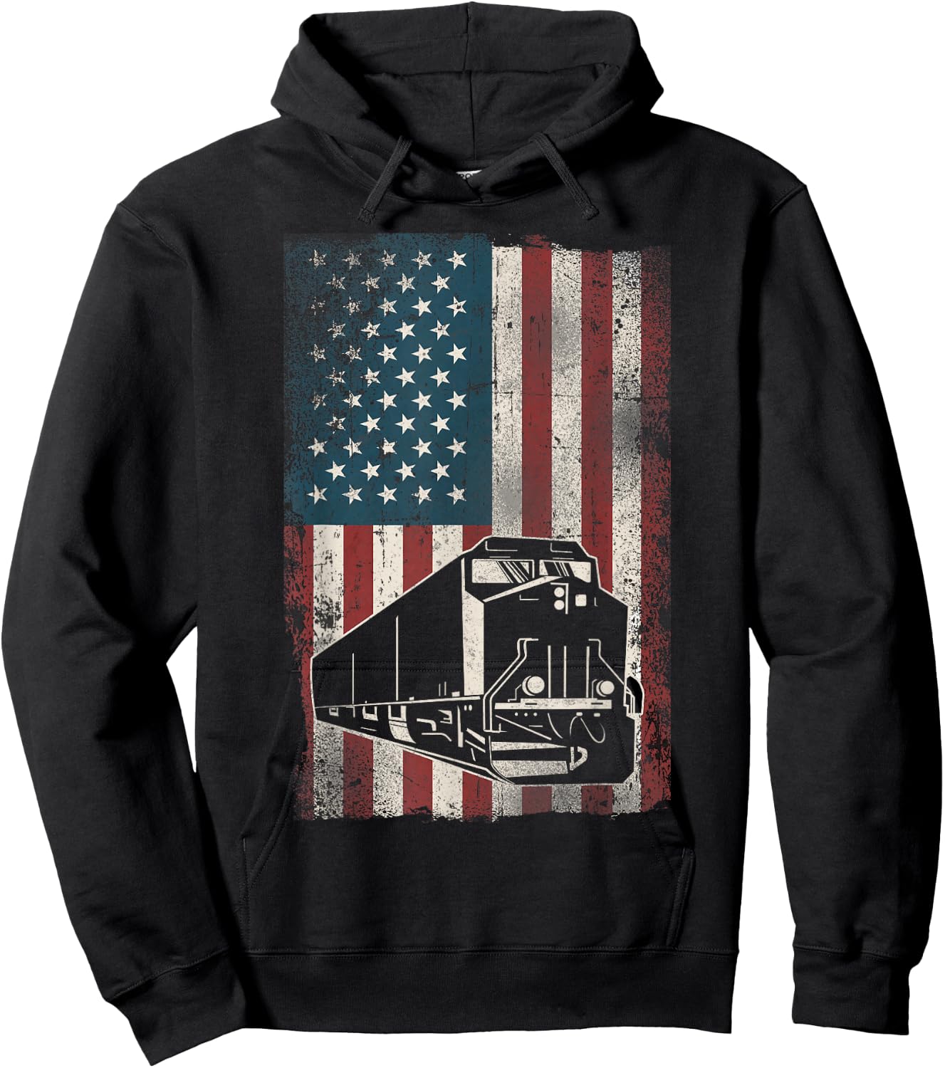 Freight Diesel Train Driver Trainspotting Locomotive Hoodie - Hoodie | Black