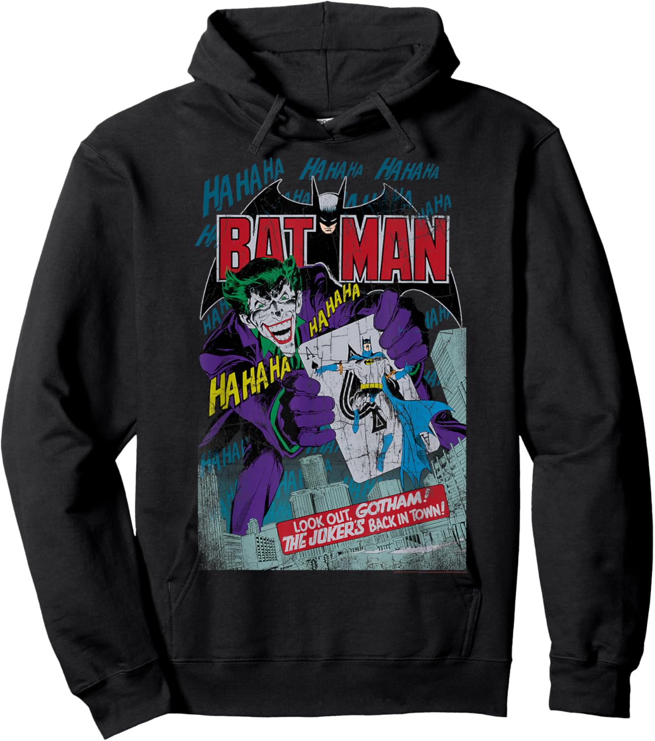 DC Comics Batman and Joker Comic Cover Small Hoodie - Hoodie | Black