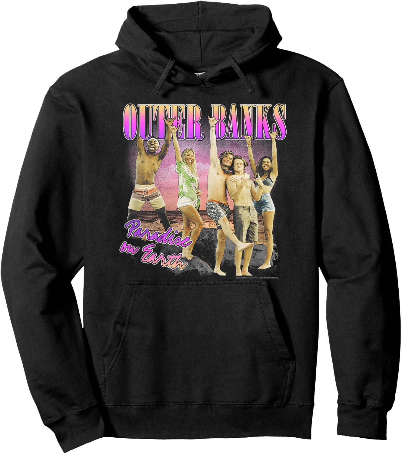 Outer Banks Group Shot Paradise On Earth Hoodie - Hoodie | Black