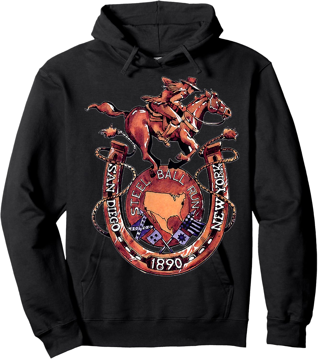 Steel Ball Race Horse Hoodie - Hoodie | Black