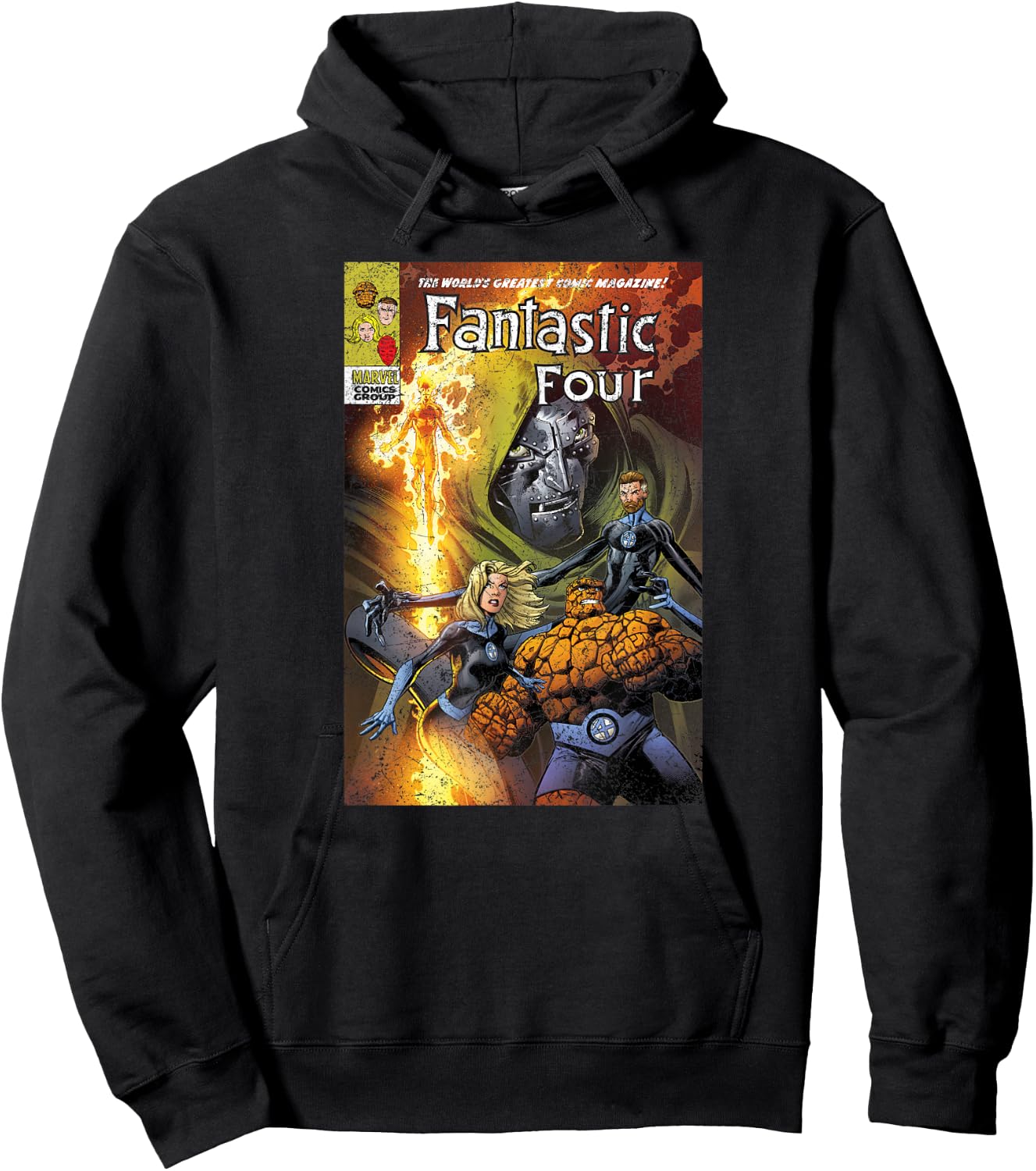 Marvel Fantastic Four Comic Cover Midtown Variant Hoodie - Hoodie | Black