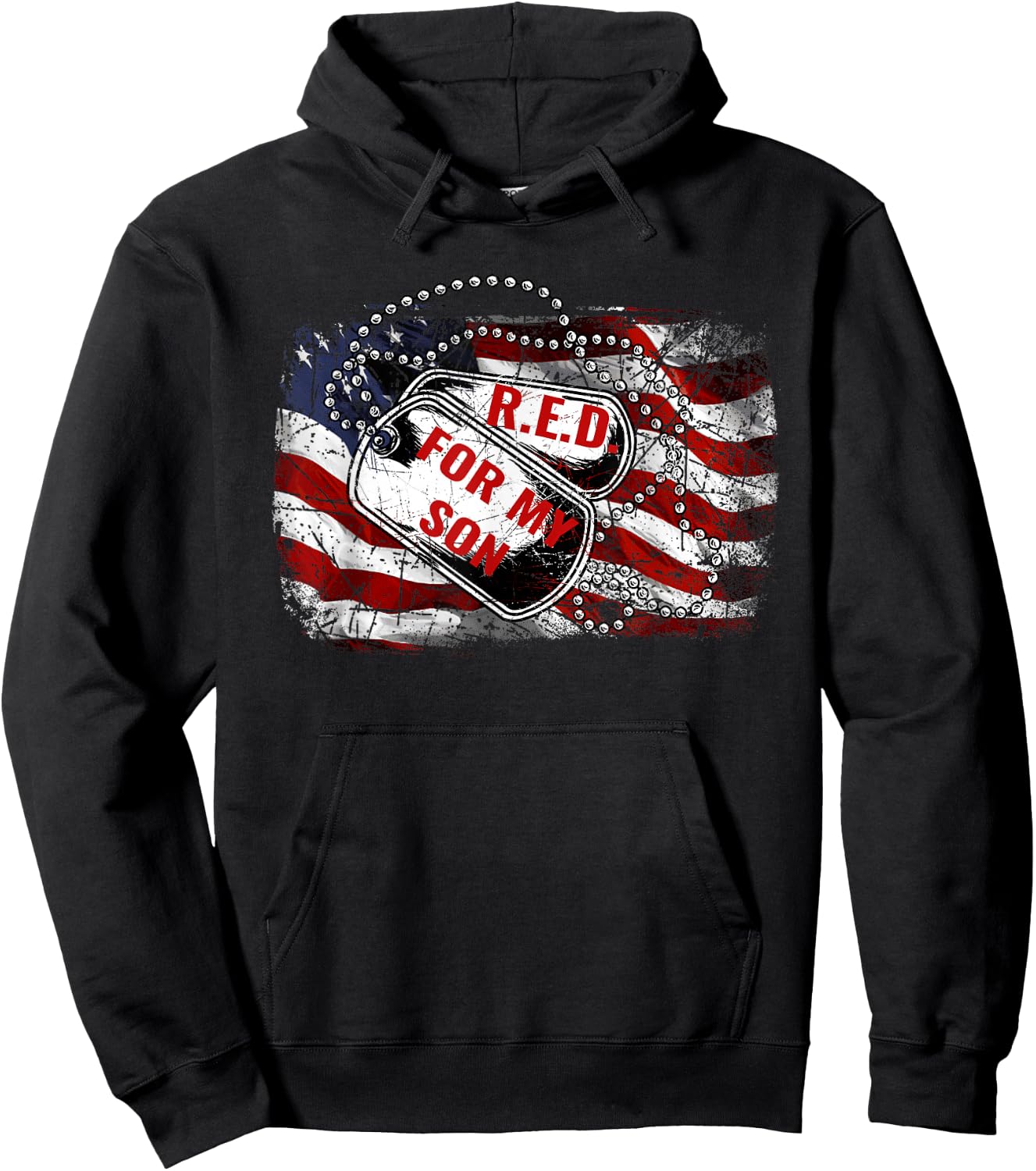 R.E.D. Friday For My Son Military Deployed Soldier Hoodie - Hoodie | Black