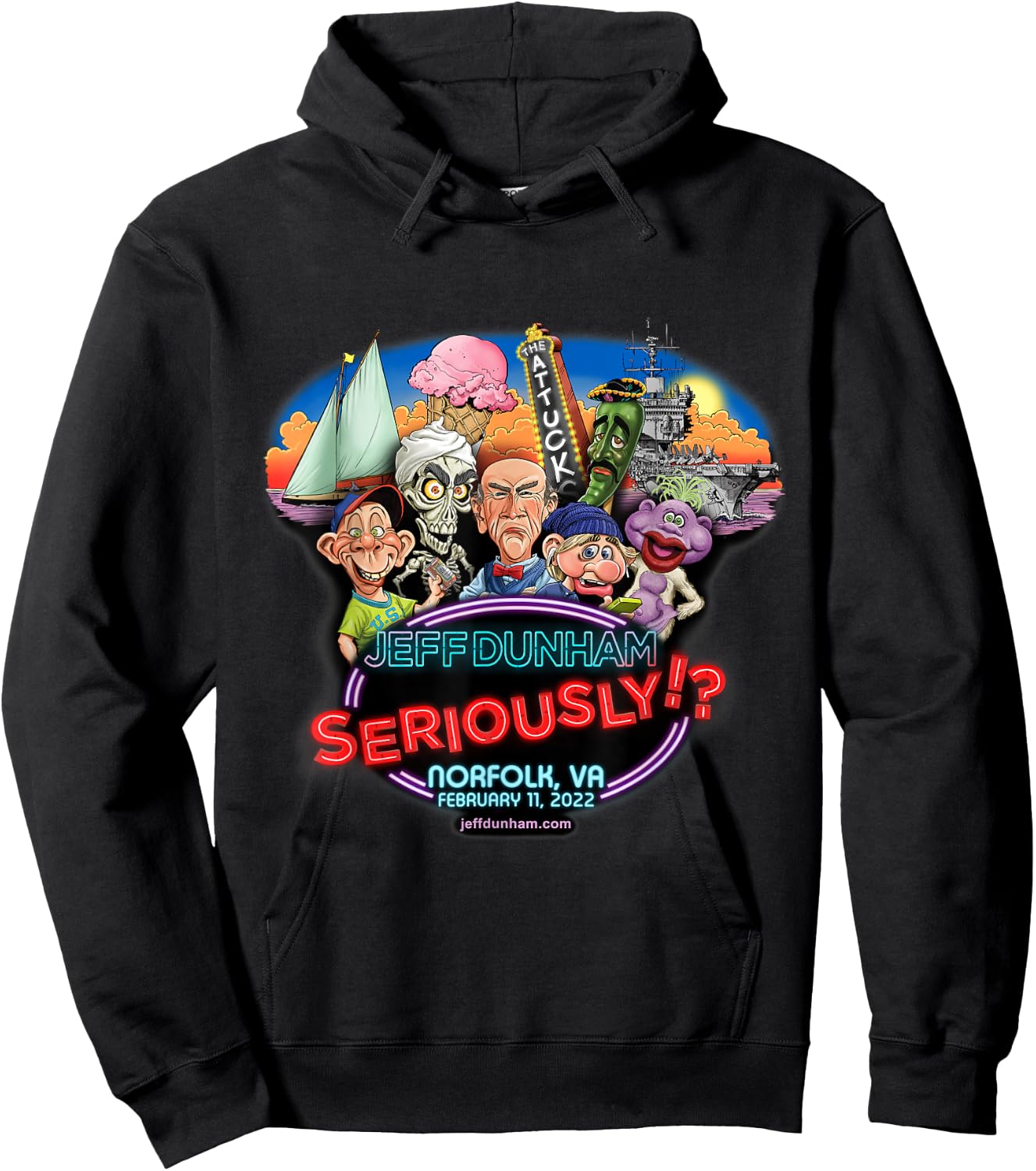Jeff Dunham Norfolk, VA Hoodie - Hoodie | Black