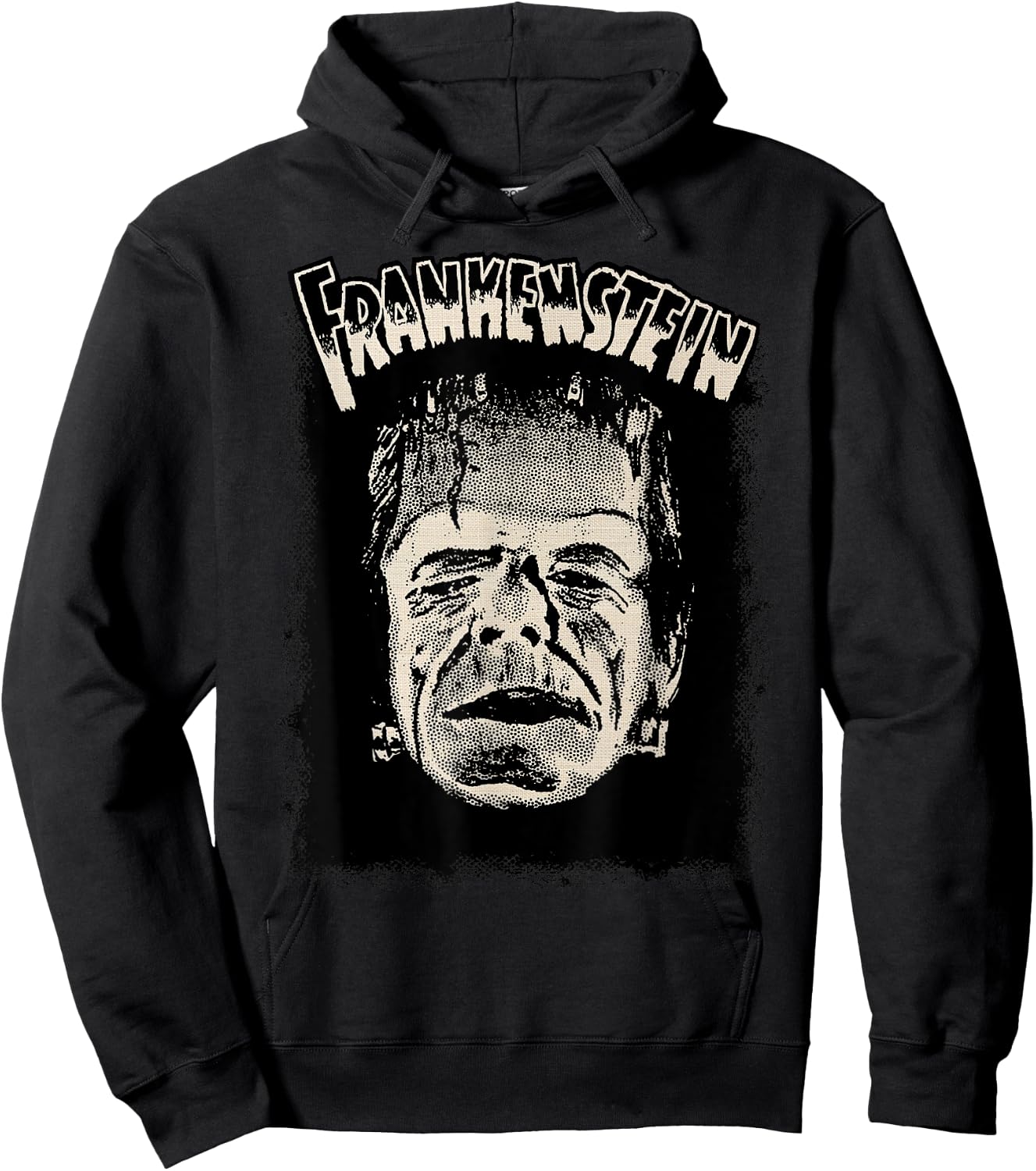 Vintage Horror Movie Monster Halloween Frankenstein Monster Hoodie - Hoodie | Black