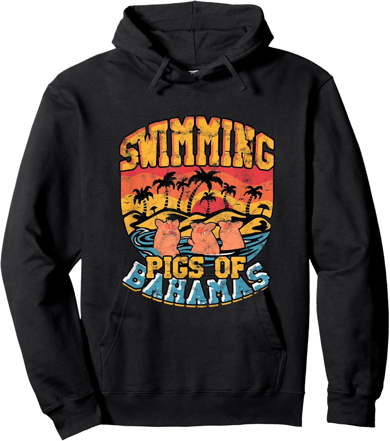 Swimming pigs of bahamas - Bahamas North Sea Beach Vacation Women Hoodie - Hoodie | Black