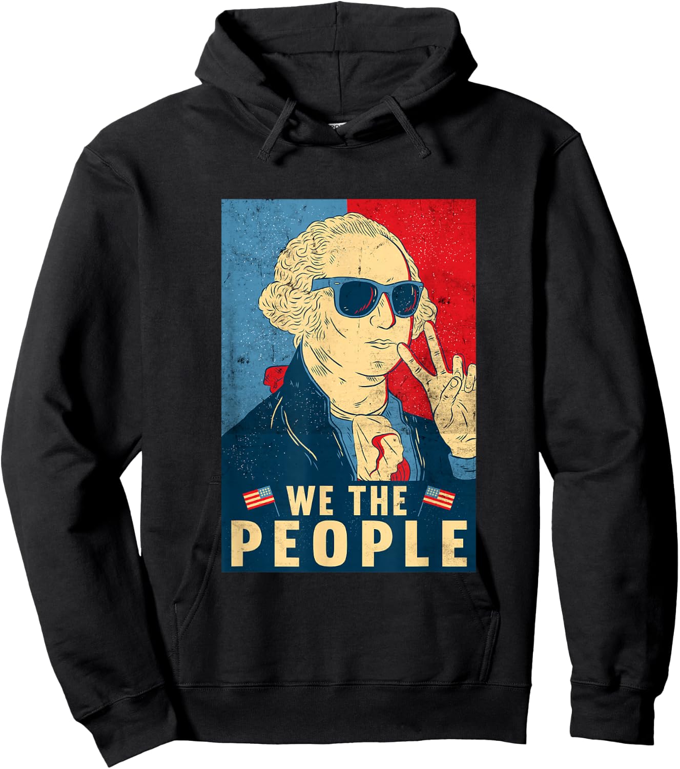 We The People - George Washington 4th of July Hoodie - Hoodie | Black
