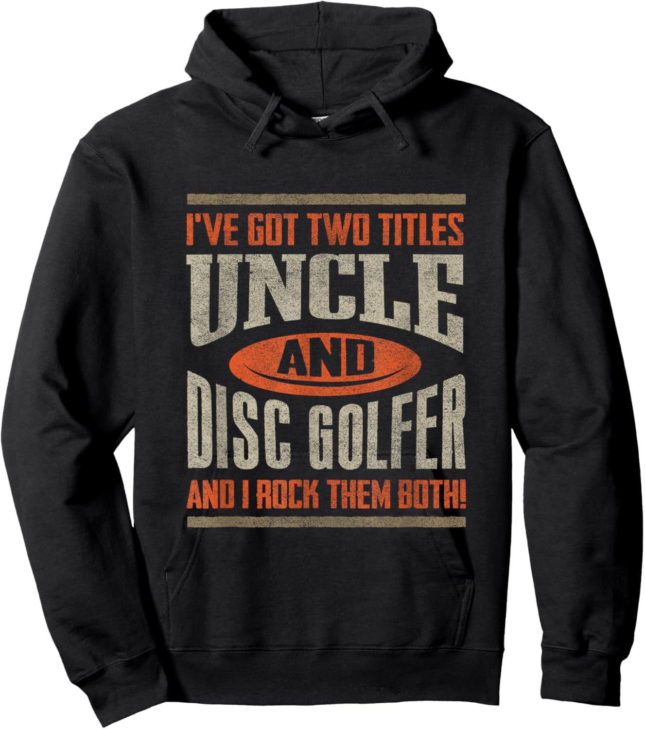 Funny Disc Golf Shirt Uncle Fathers Day Disc Golfing Hoodie - Hoodie | Black
