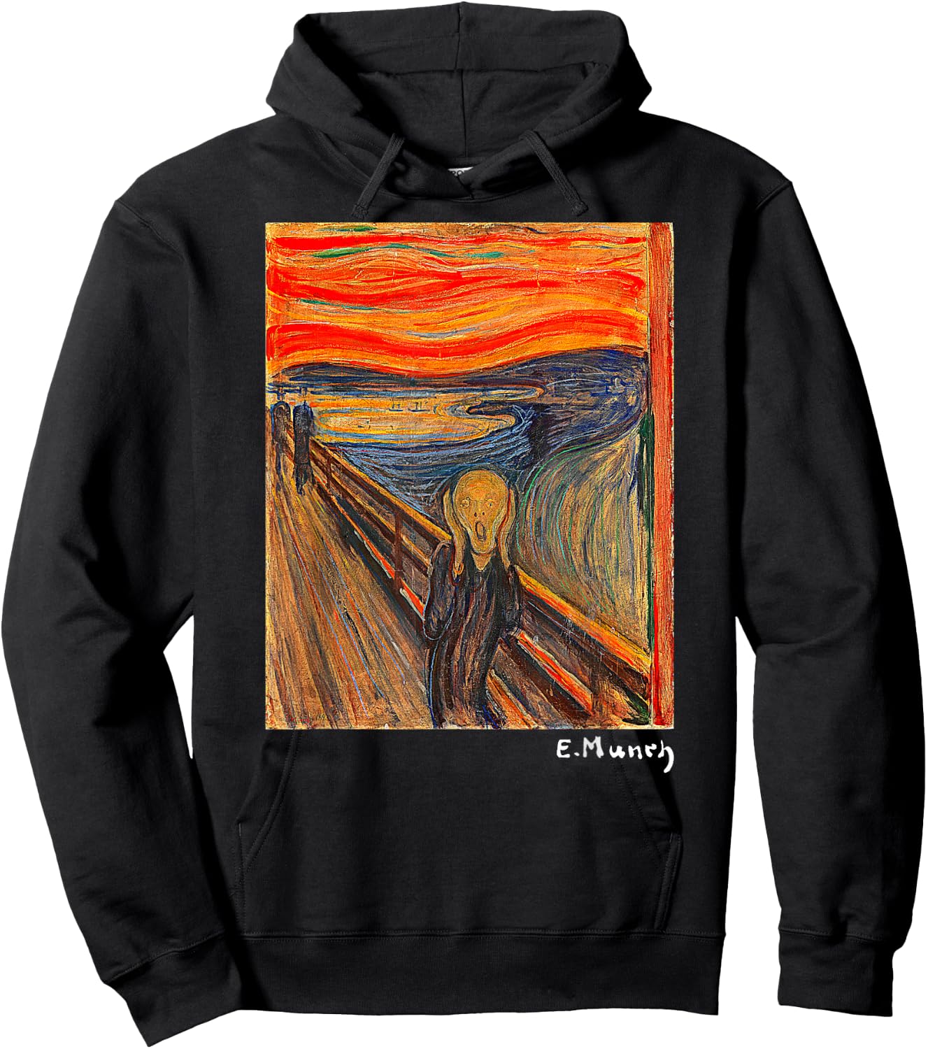 Famous Art The Scream by Munch Artist Painting Hoodie - Hoodie | Black