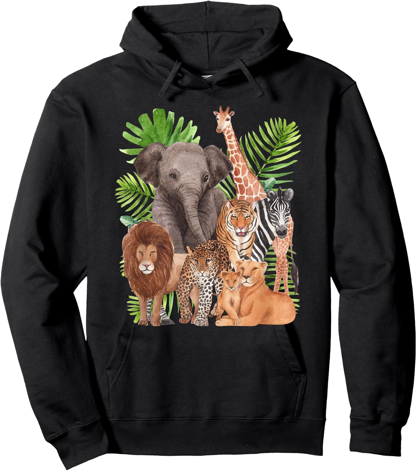 Zoo Animals Safari Jungle Animals Day At The Zoo Hoodie - Hoodie | Black