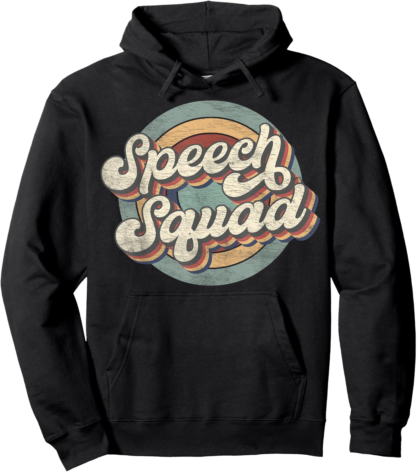 Speech Squad Speech Therapy Crew Hello Back To School Team Hoodie - Hoodie | Black