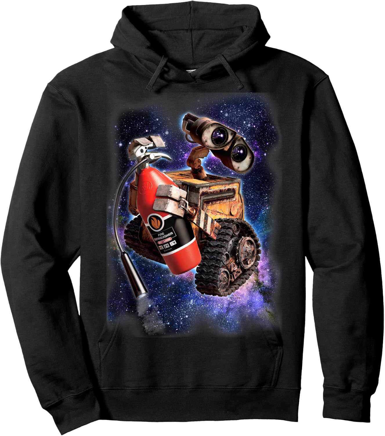 Disney Pixar Wall-E Fire Extinguisher Space Portrait Hoodie - Hoodie | Black