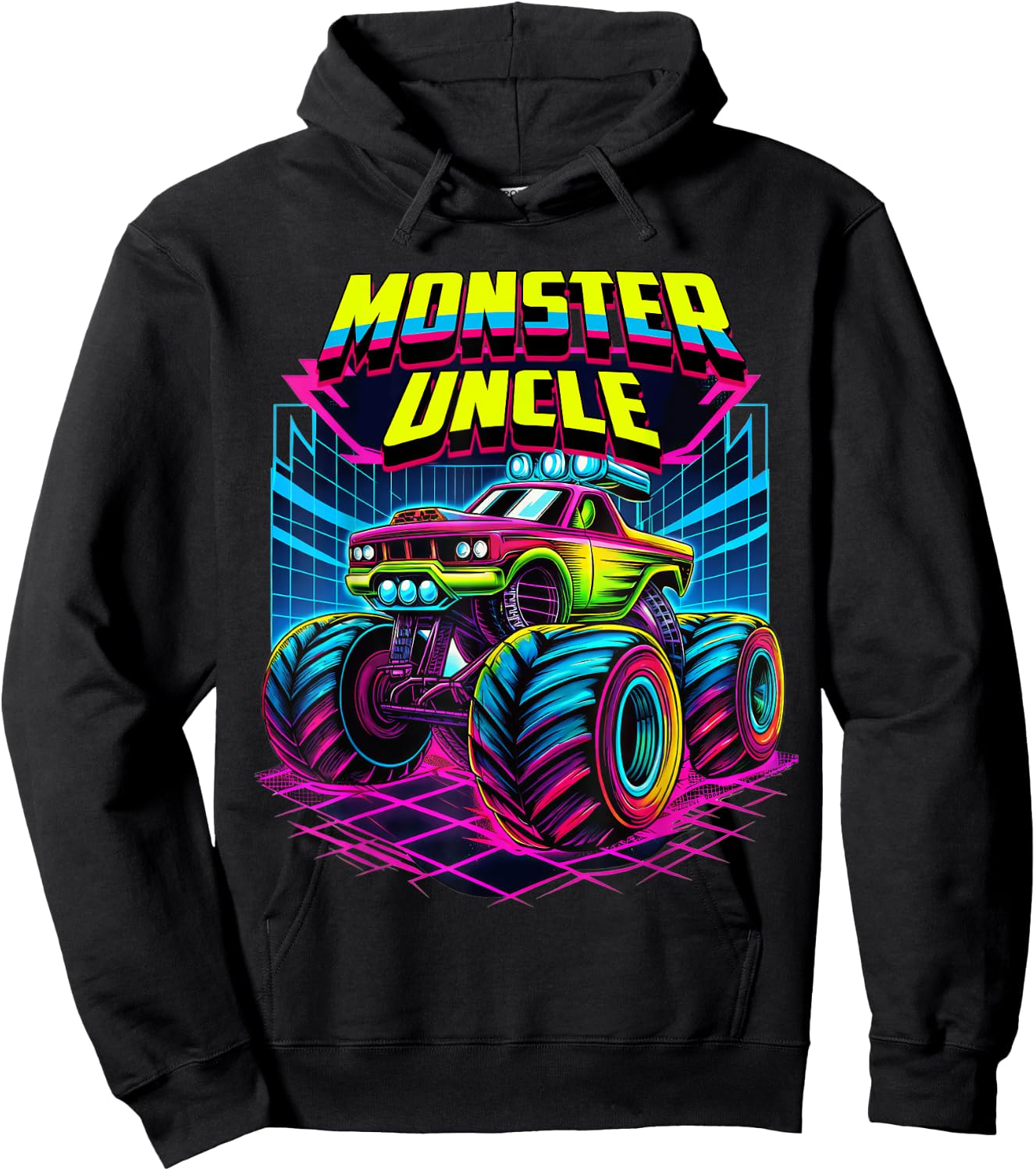 Monster Truck Uncle Monster Truck Are My Jam Truck Lovers Hoodie - Hoodie | Black