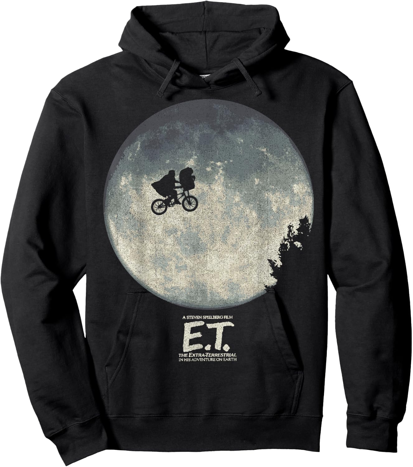E.T. Infamous Flying Bike Scene Silhouette Logo Hoodie - Hoodie | Black