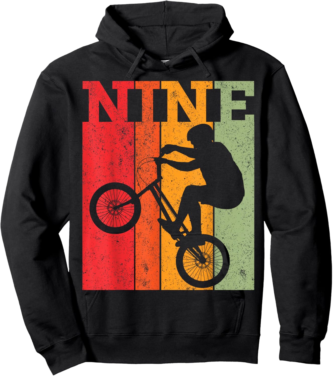 9th Birthday Boys 9 Year Old Nine BMX Bike racing bicycle Hoodie - Hoodie | Black