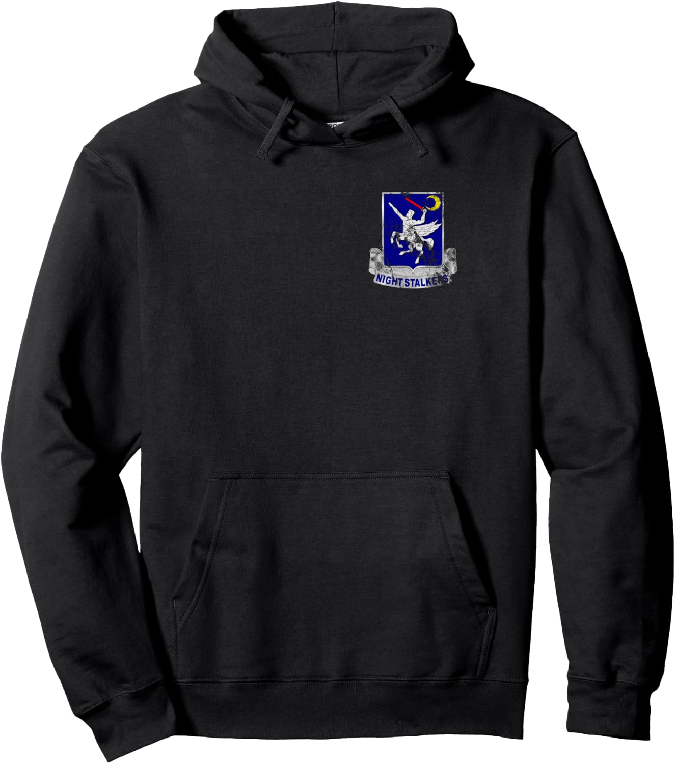 160th SOAR - Nightstalkers DUI - Distressed Worn Look Hoodie - Hoodie | Black