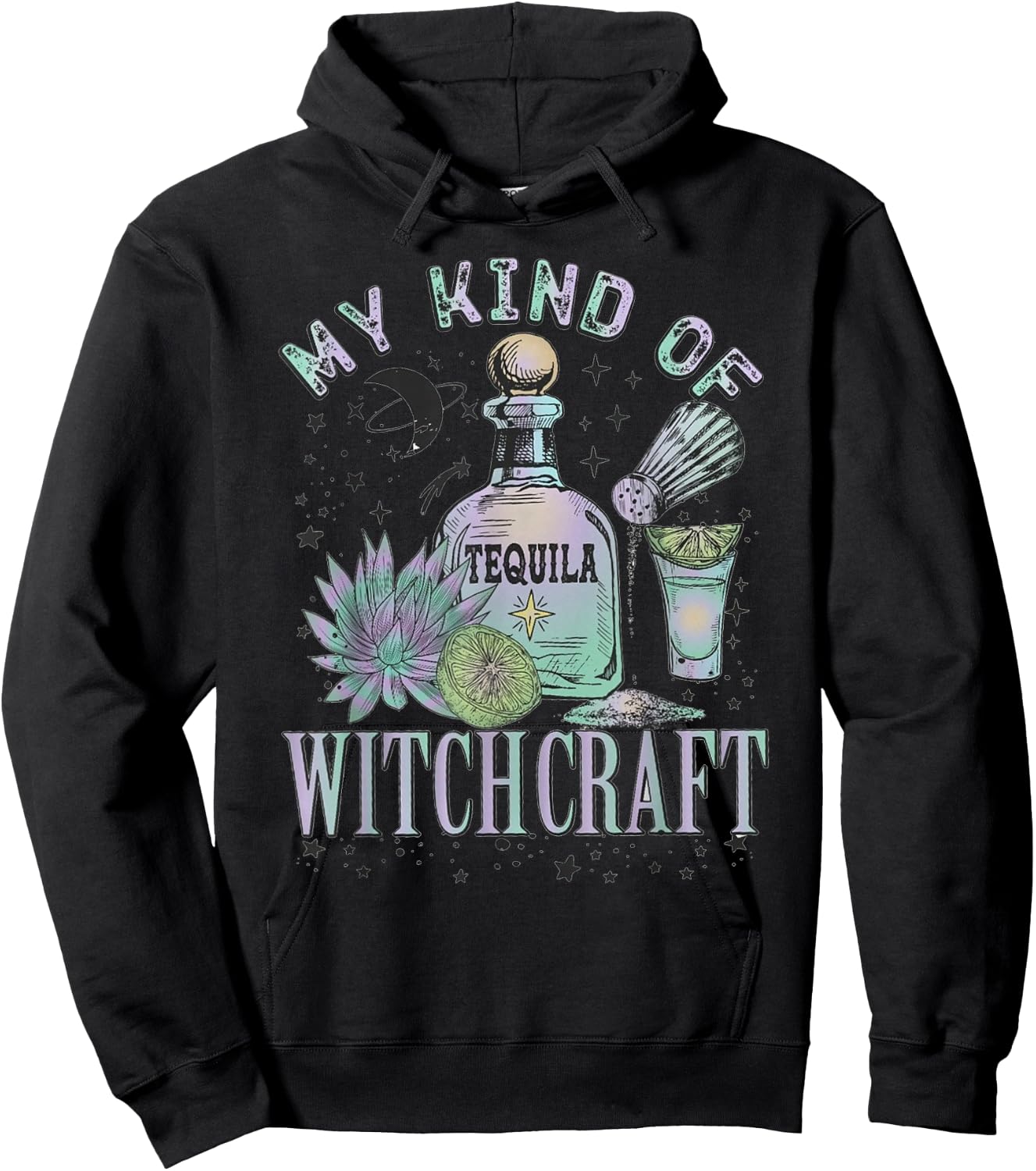 My Kind Of Witchcraft Tequila Funny Halloween Hoodie - Hoodie | Black