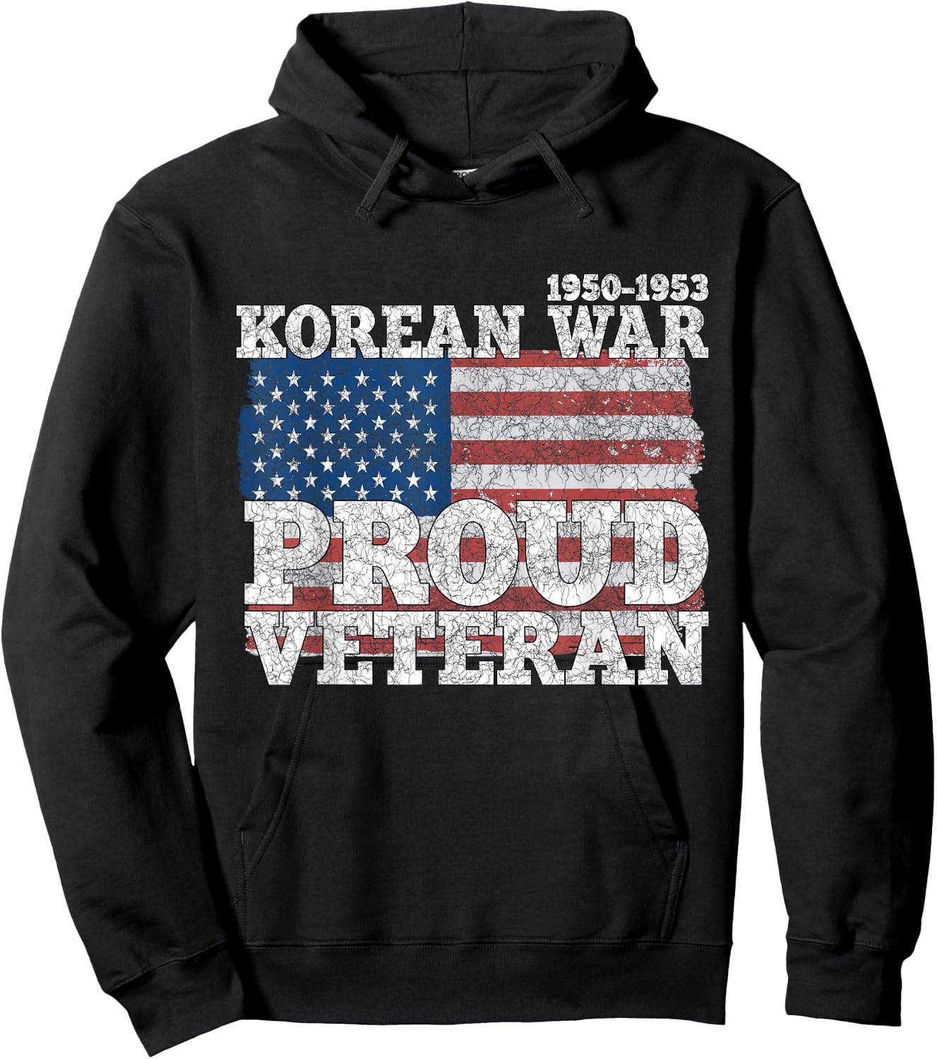 Korean War Veteran Proud Flag Hoodie - Hoodie | Black