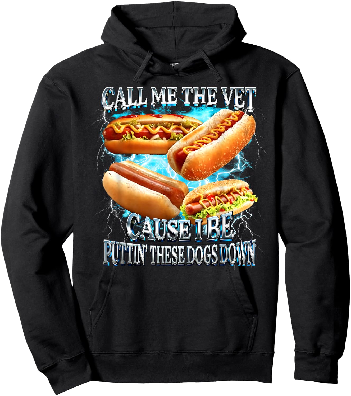 Call Me The Vet Cause I Be Puttin' These Dogs Down Hoodie - Hoodie | Black