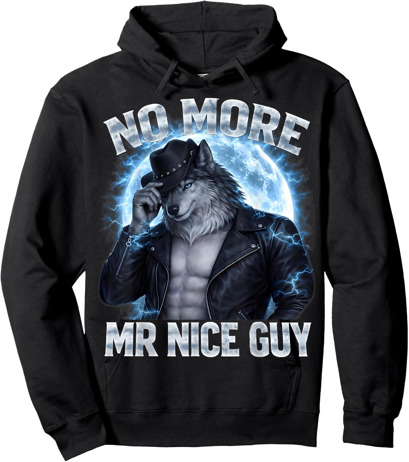 No More Mr Nice Guy Cringe Alpha Wolf Daddy Gifts for Hoodie - Hoodie | Black