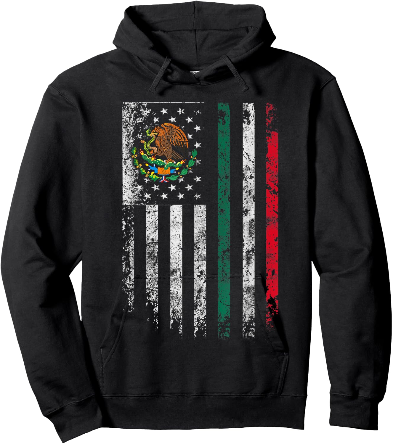 Mexico Flag Shirt Gift 4th Of July USA American Mexican Flag Women Kids Men Hoodie - Hoodie | Black