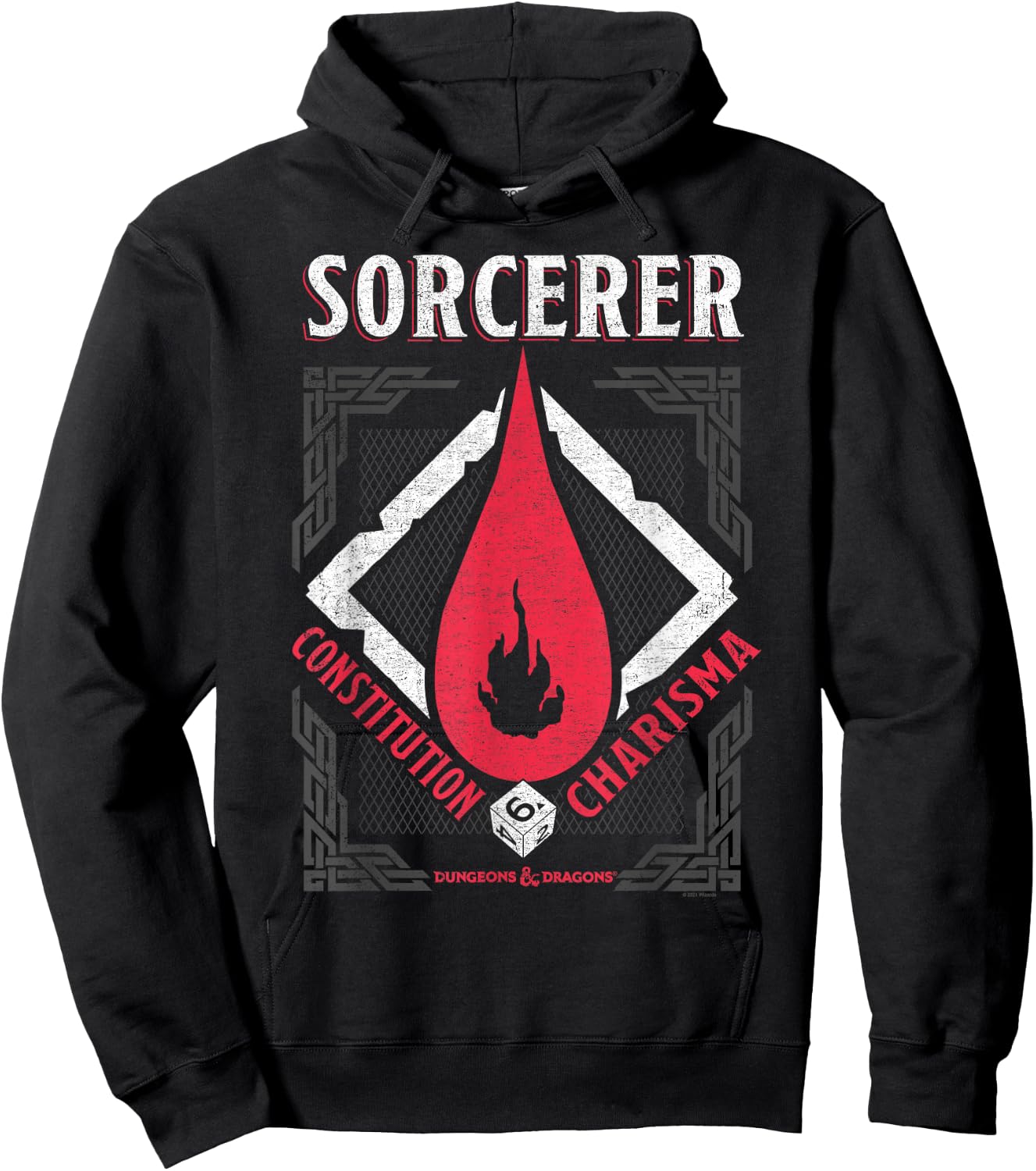 Dungeons & Dragons Sorcerer Constitution & Charisma Hoodie - Hoodie | Black