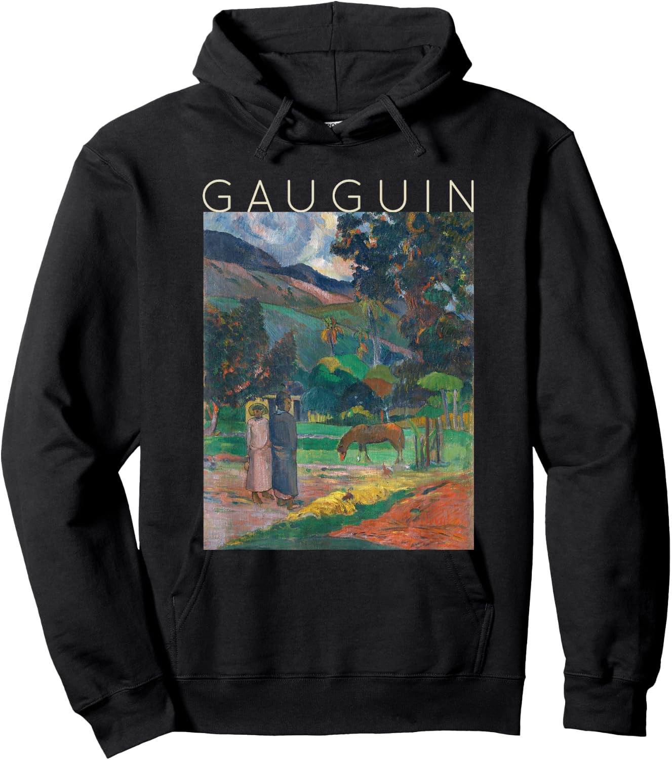 Paul Gauguin - Tahitian Landscape - French Polynesia Hoodie - Hoodie | Black