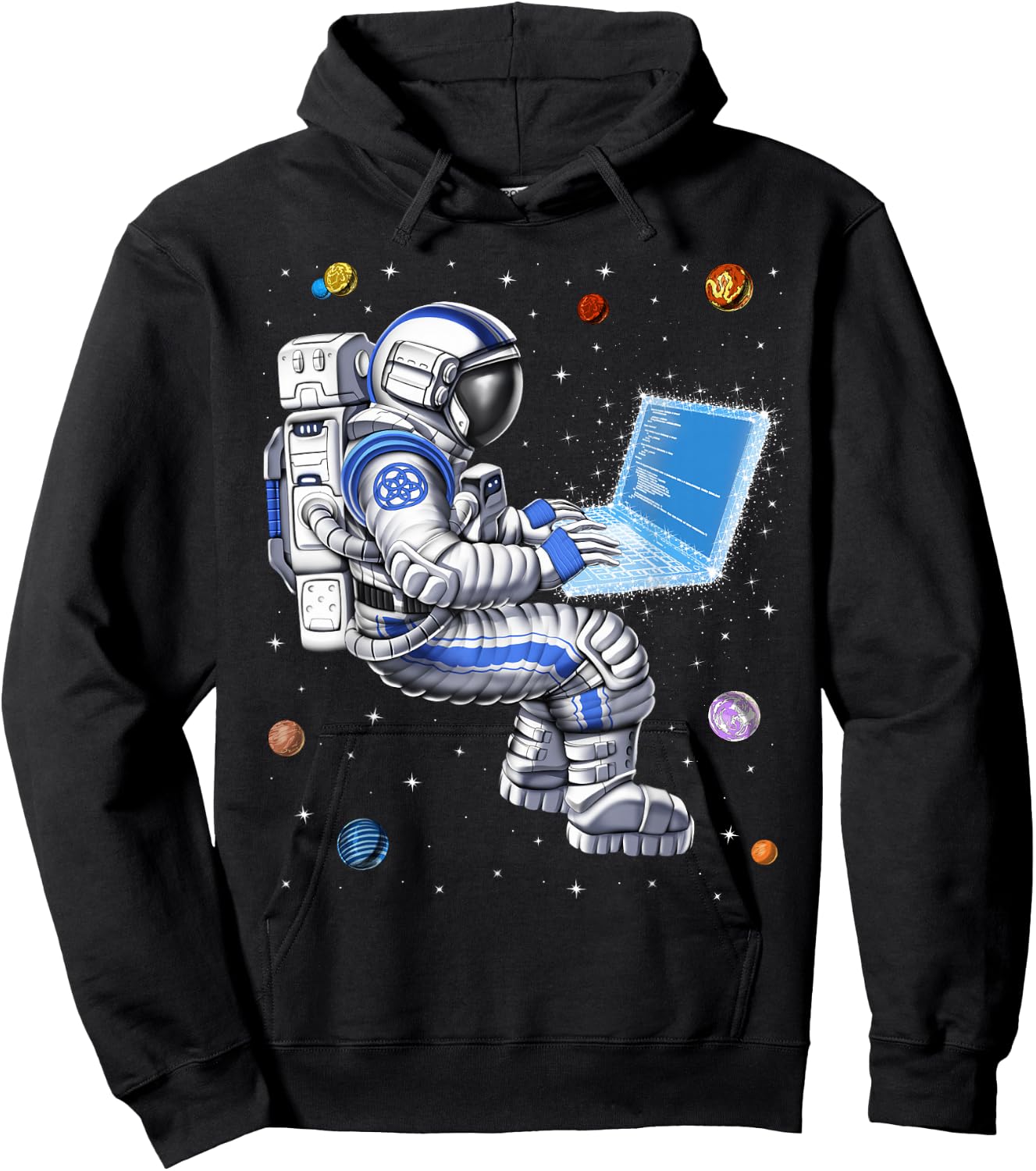 Astronaut Programmer Coding Software Developer Coder Hoodie - Hoodie | Black