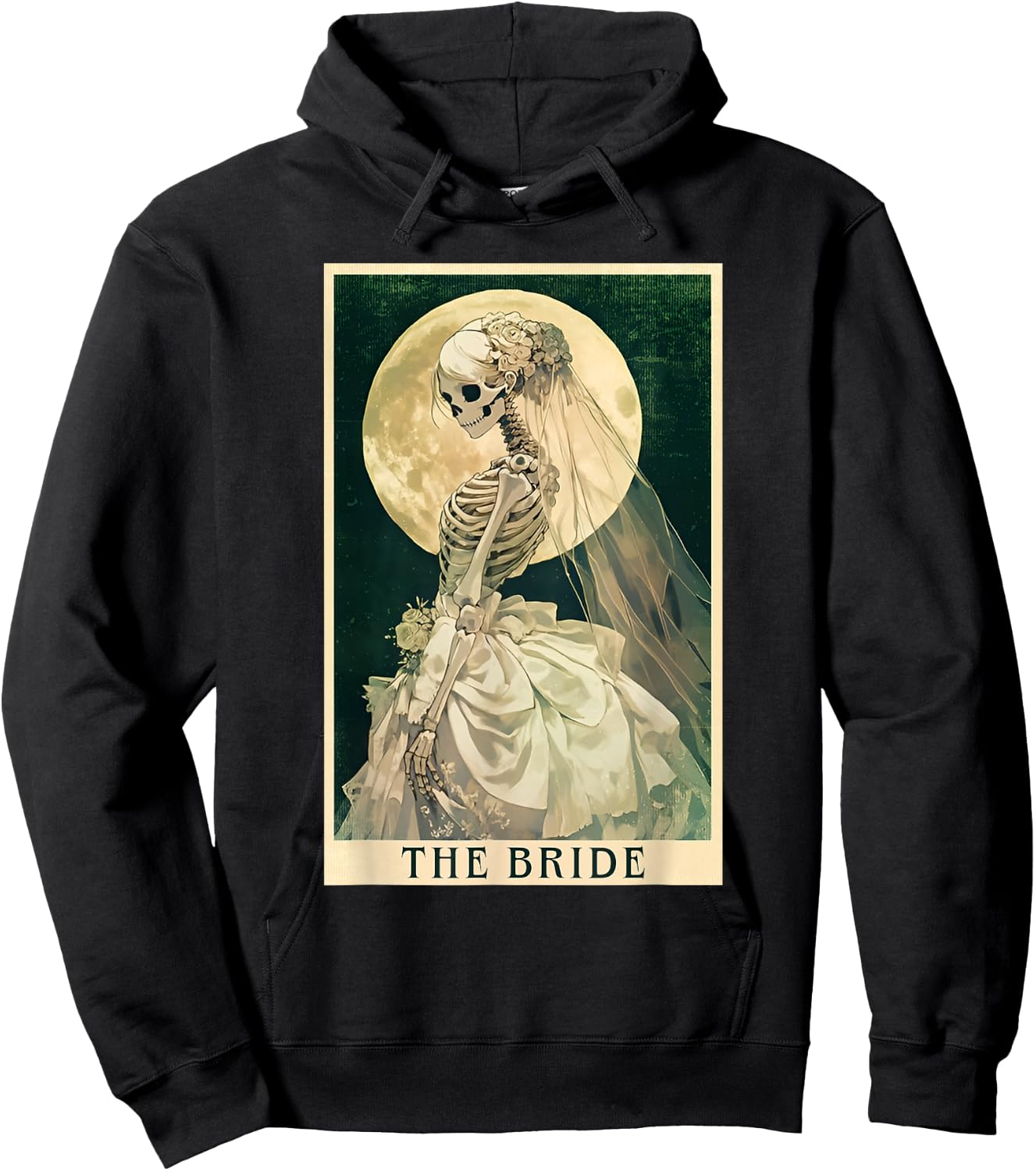 The Bride Skeleton Tarot Card Halloween Bachelorette Party Hoodie - Hoodie | Black