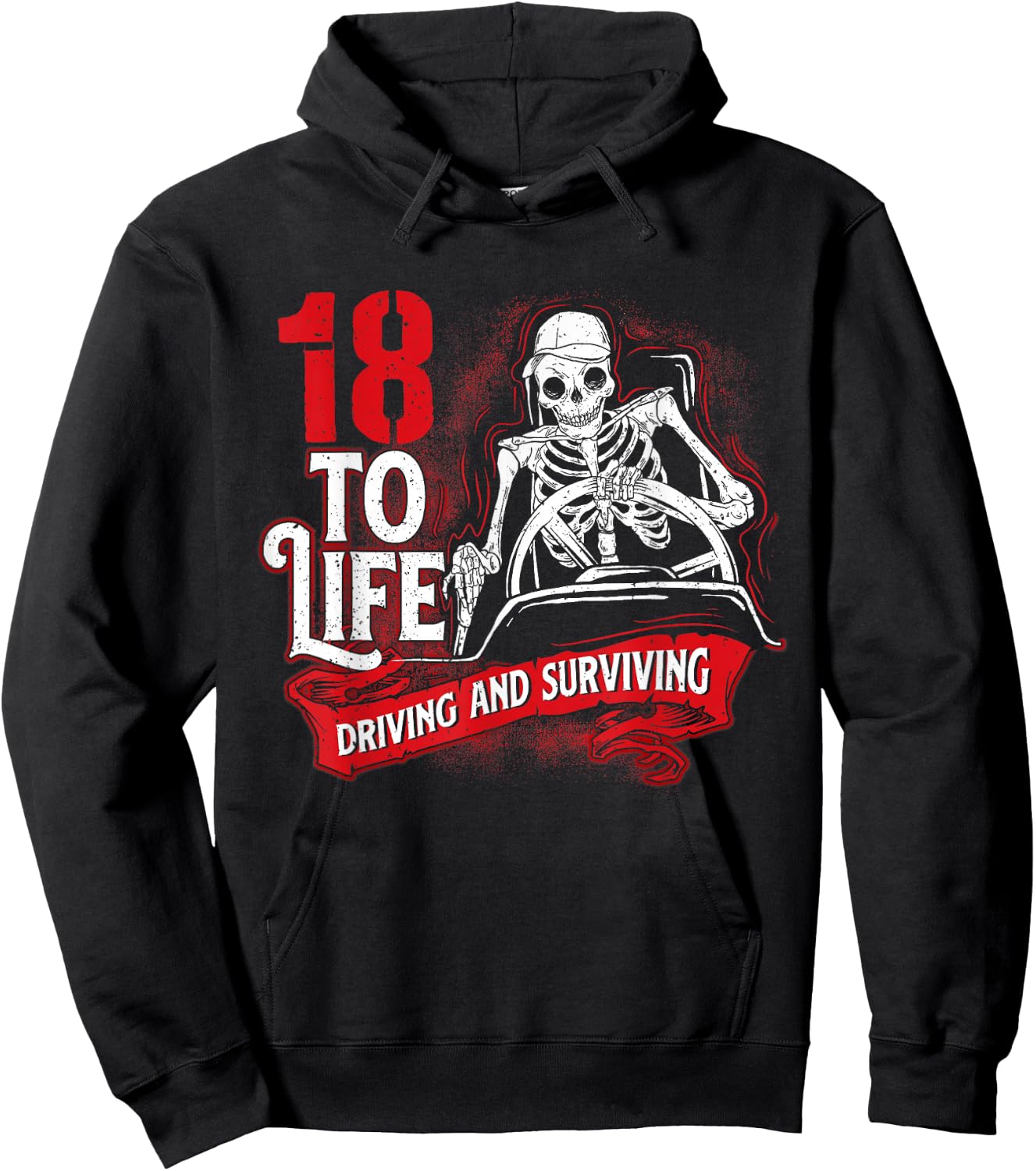 18 To Life - Semi Truck Driver Big Rig Trucking Truckers Hoodie - Hoodie | Black