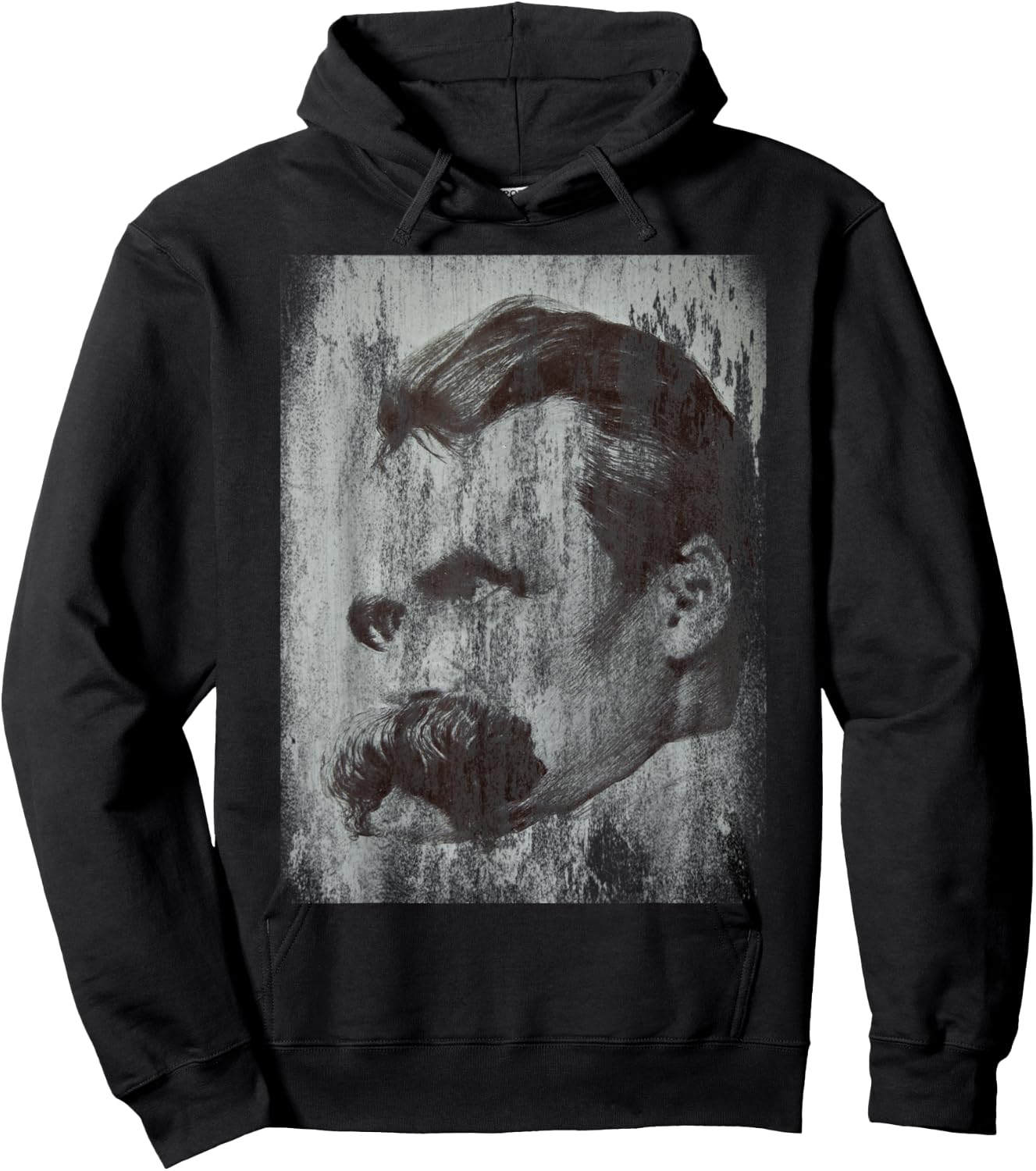 Friedrich Nietzsche | Retro Grunge Vintage | Philosophy Hoodie - Hoodie | Black