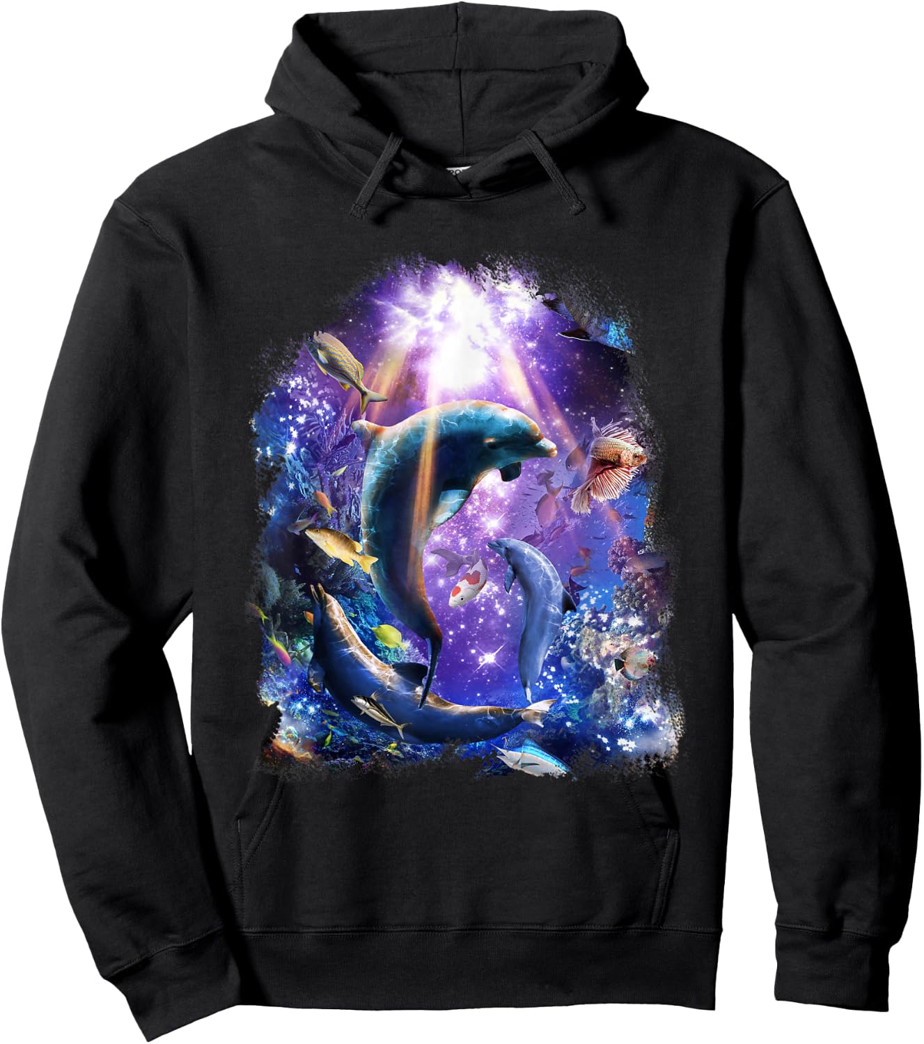 Galaxy Dolphin - Dolphins In Space Hoodie - Hoodie | Black
