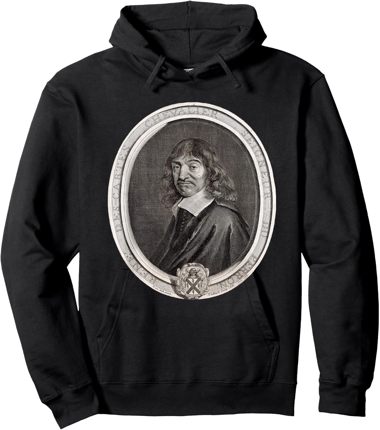 René Descartes Scientist Portrait Hoodie - Hoodie | Black