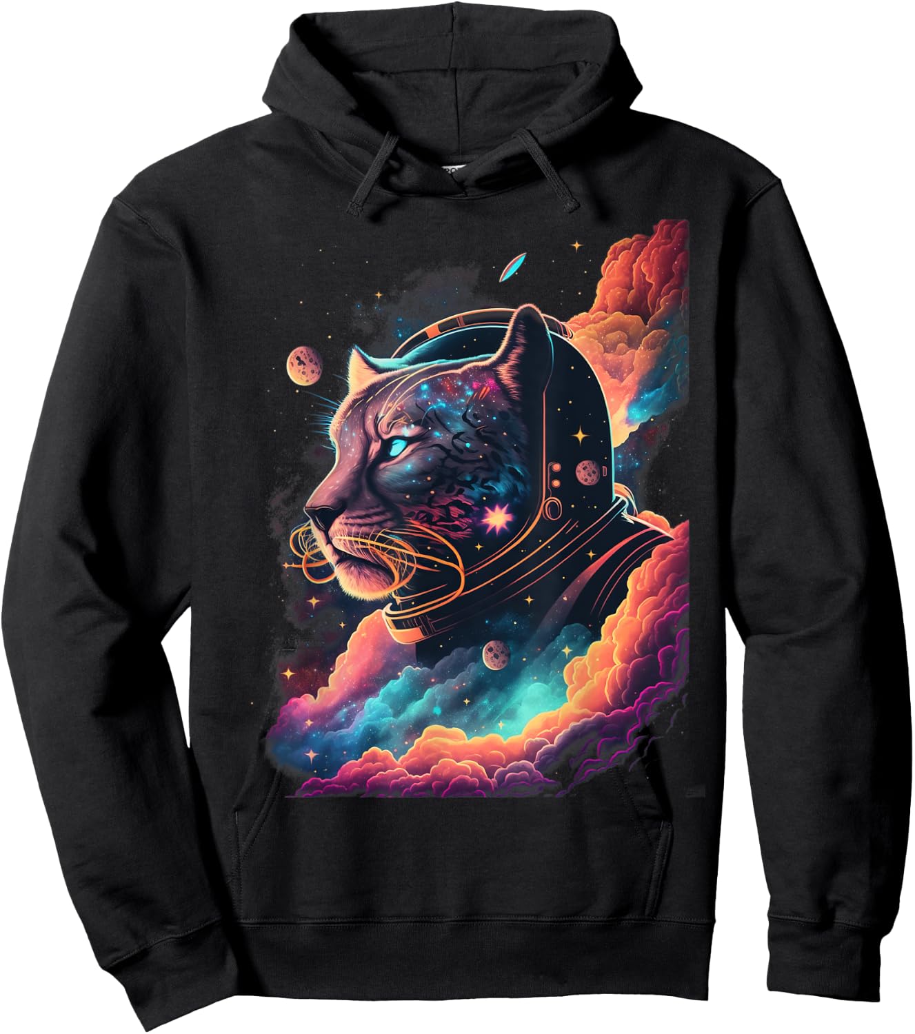 Astronaut Cougar Space Galaxy Hoodie - Hoodie | Black
