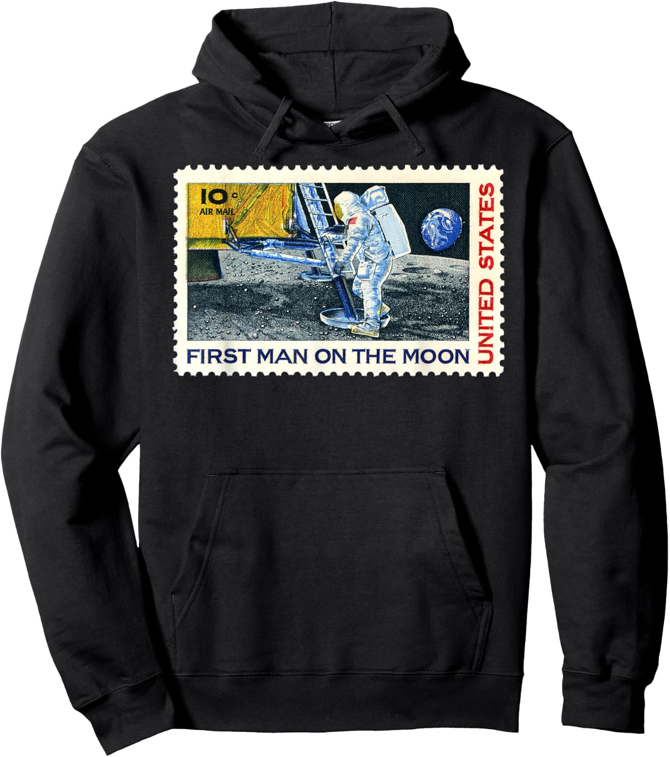 Retro Apollo 11 50th Anniversary Moon Landing Hoodie - Hoodie | Black