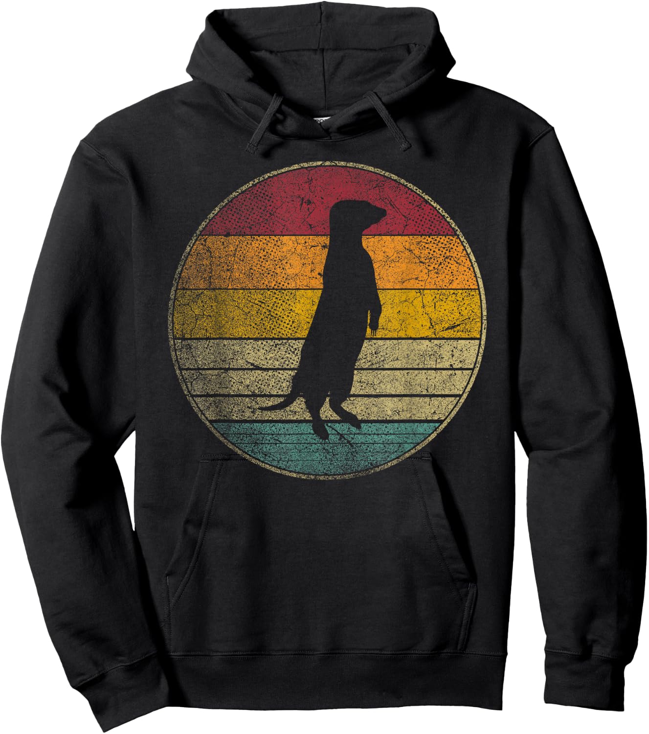 Meerkat - Retro Style Vintage Funny 80s 90s Men Women Hoodie - Hoodie | Black