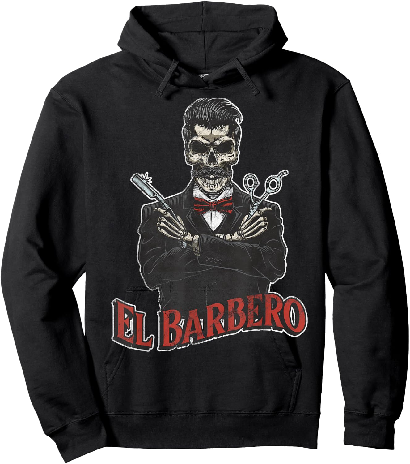 El Barbero Mexican Barber hairstylist barber shop giff Hoodie - Hoodie | Black