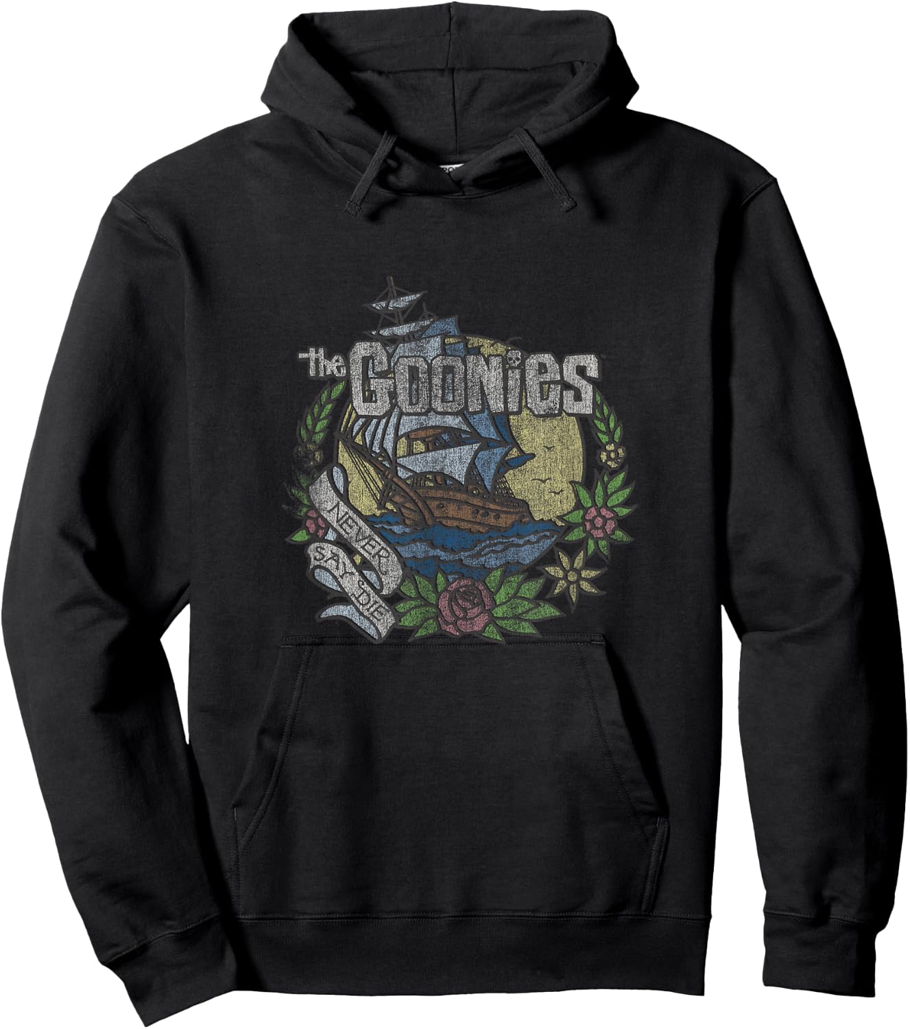 The Goonies Faded Tattoo Hoodie - Hoodie | Black