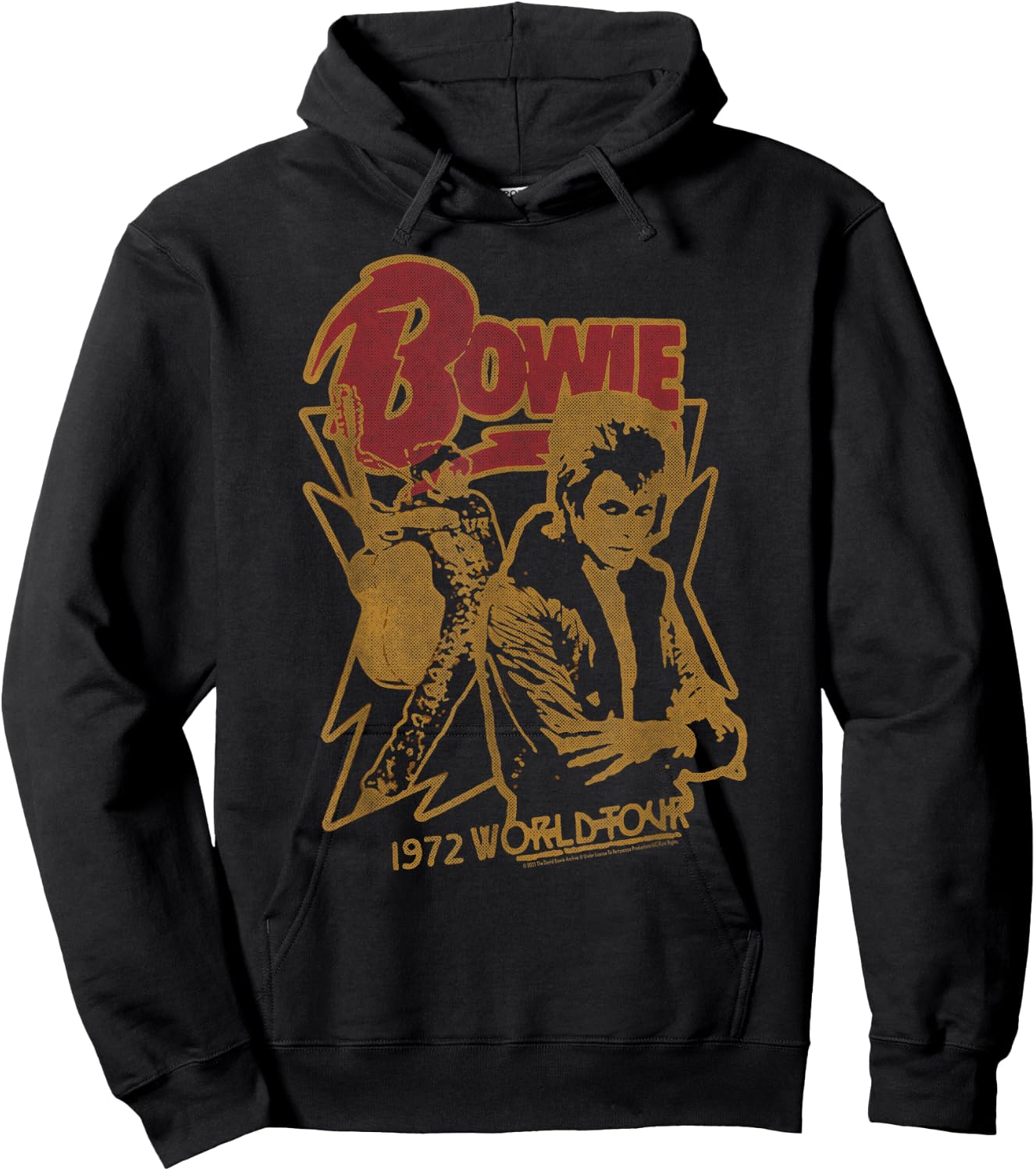 David Bowie - 1972 World Tour Hoodie - Hoodie | Black