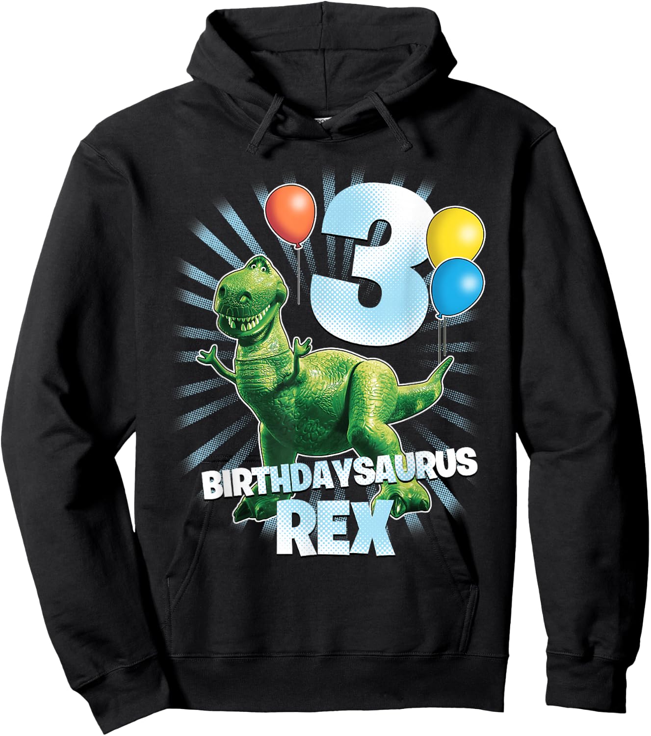 Disney Pixar Toy Story Birthdaysaurus Rex 3rd Birthday Hoodie - Hoodie | Black