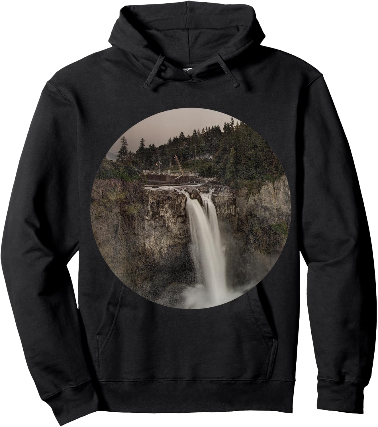 Snoqualmie Falls, Washington State Hoodie - Hoodie | Black
