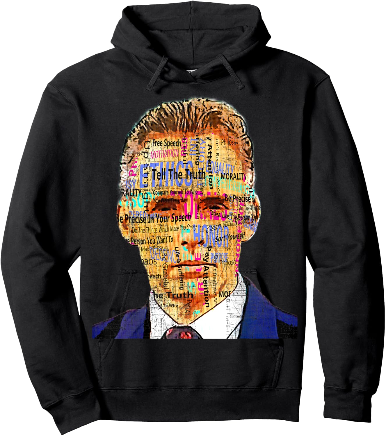 Vintage Dr Peterson Design - Word Cloud - Gift Hoodie - Hoodie | Black