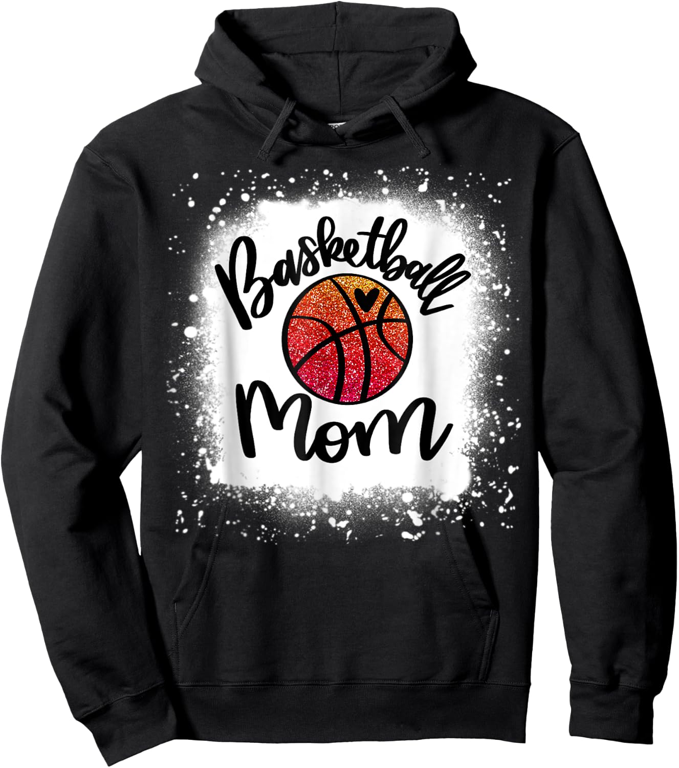 Leopard Bleached Basketball Mom Game Day Gift Hoodie - Hoodie | Black